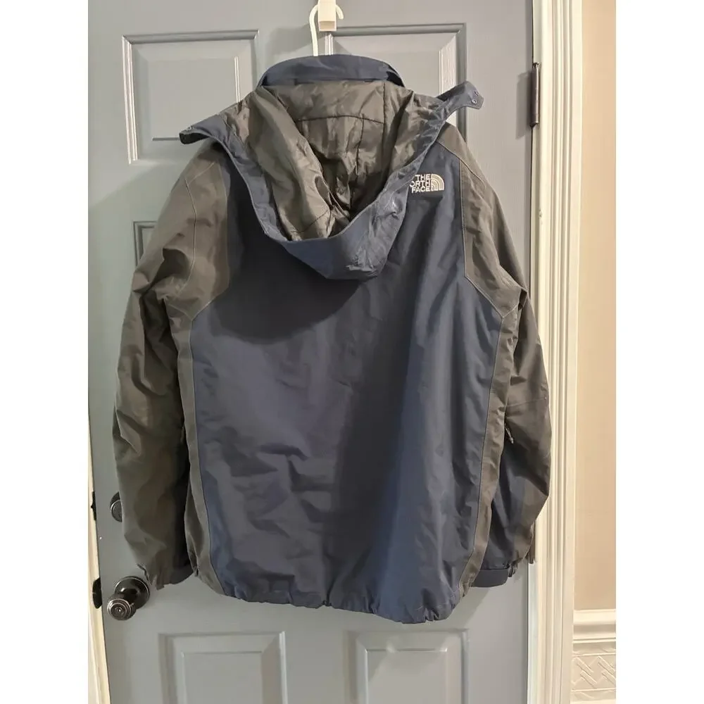 North Face Hyvent 3 in 1 Jacket Mens Sz XL Blue Gray Waterproof Hiking Outerwear